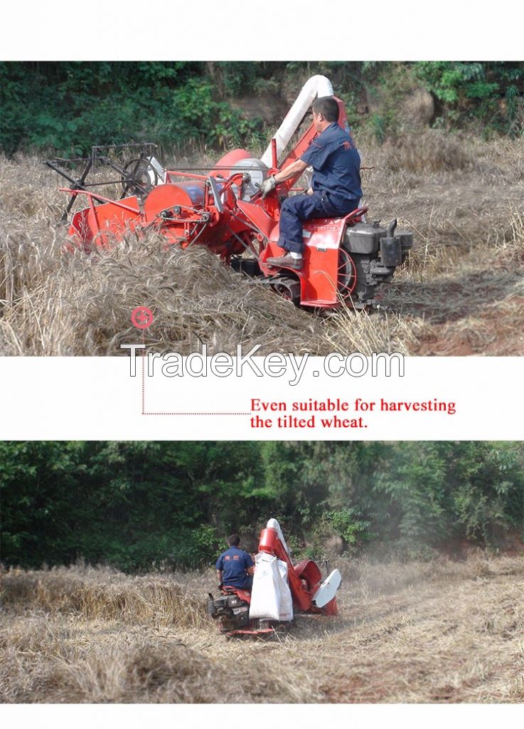 combine harvester mini rice wheat harvester