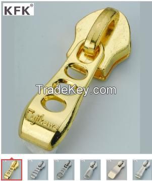 Die Casting Colorful Zink Zlloy Nylon Zipper Slide for Bag