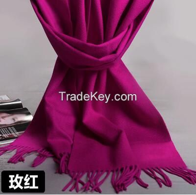 bright colored wool scarf