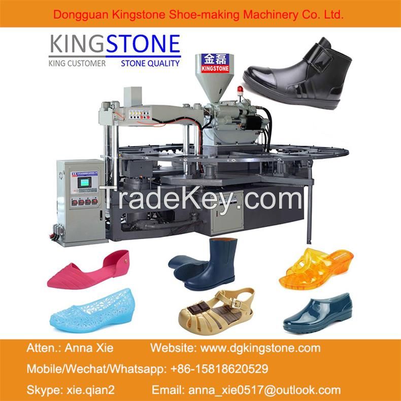 Rotary 1/2 Color Plastic Shoes Injection Moulding Machine