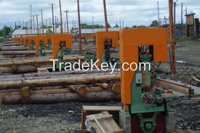 vertical log band saw with automatic cnc log carriage, wood vertical band sawmill