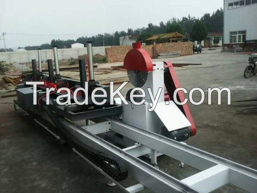 Round Log Twin Blades Table Sawmill Circular Saw Cutting Machine