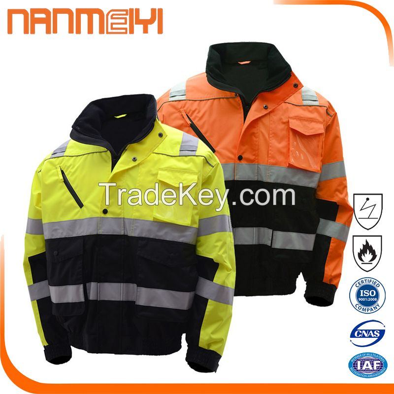 European Style Heavy Winter Reflective Safety Jacket For Men