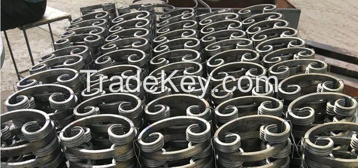 C scroll wrought iron components