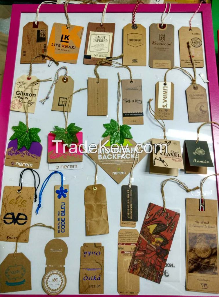 Hangtag, clothes price tag, information tag