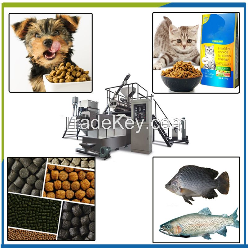 Factory price Double screw dog feed machine