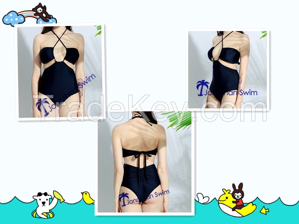 Women's Sexy Unique Design Black One Piece Swimsuits.