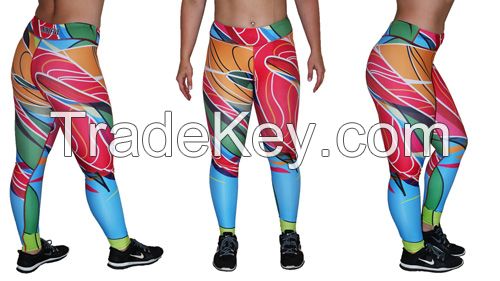 Women's Custom Sublimated Yoga Leggings Sport Yoga Leggings 