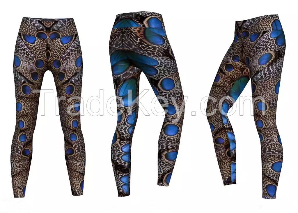  Women's Custom Sublimated Yoga Leggings Sport Yoga Leggings 