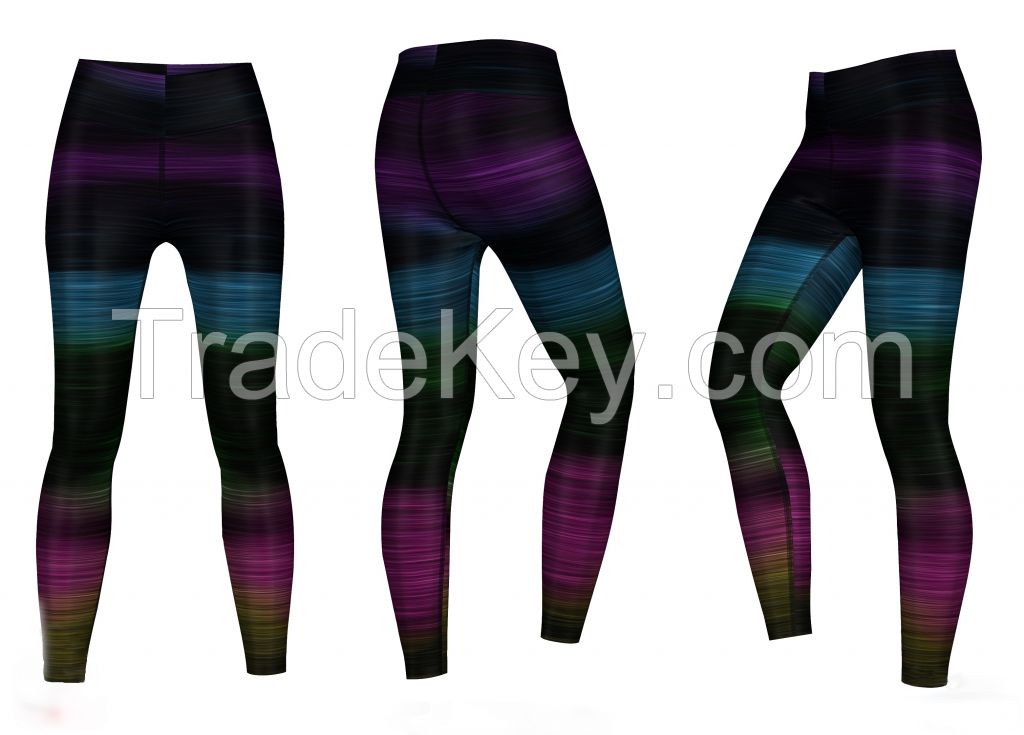  Women's Custom Sublimated Yoga Leggings Sport Yoga Leggings 