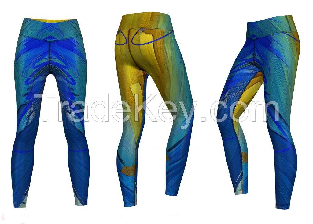 Women's Custom Sublimated Yoga Leggings Sport Yoga Leggings 