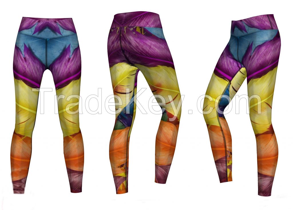 Women's Custom Sublimated Yoga Leggings Sport Yoga Leggings 