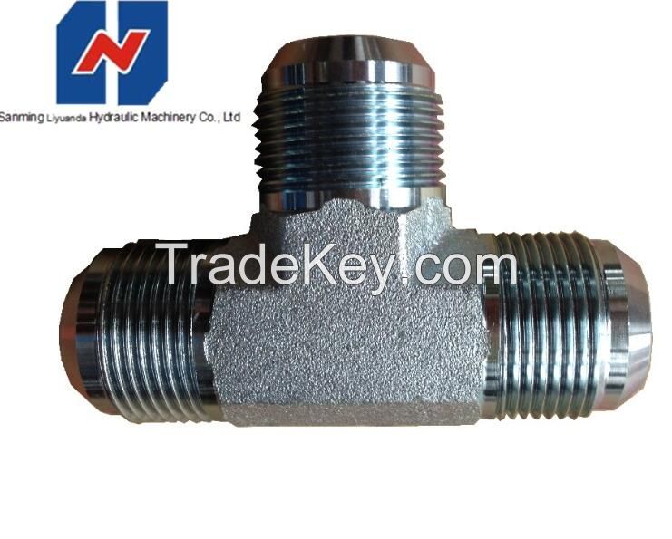 3 Way Hydraulic Fitting Equal Tee Jic