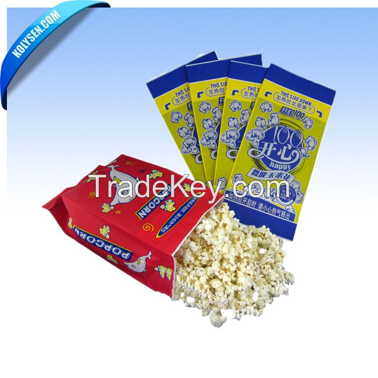 Microwave popcorn packaging paper bags