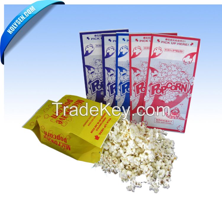 Microwave popcorn packaging paper bags