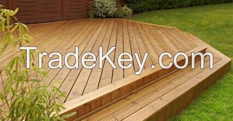 Terrace board, Decking, foor wood board from pine, spruce ext