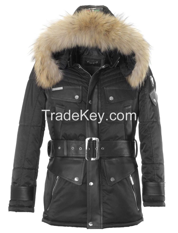 Leather Jackets for Men with Real Fox Fur