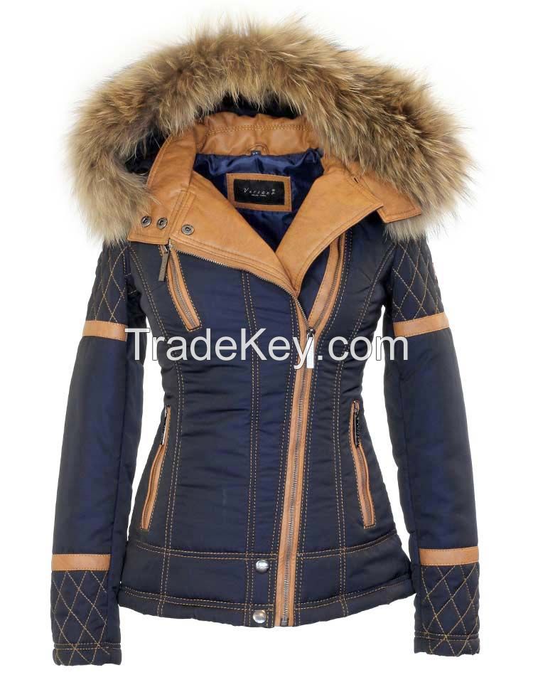 Leather Jackets for Women with Real Fox Fur