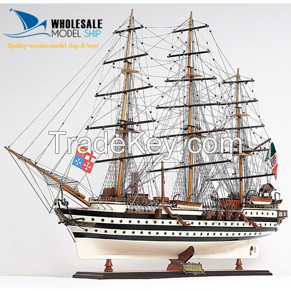 AMERIGO VESPUCCI PAINTED MODEL SHIP