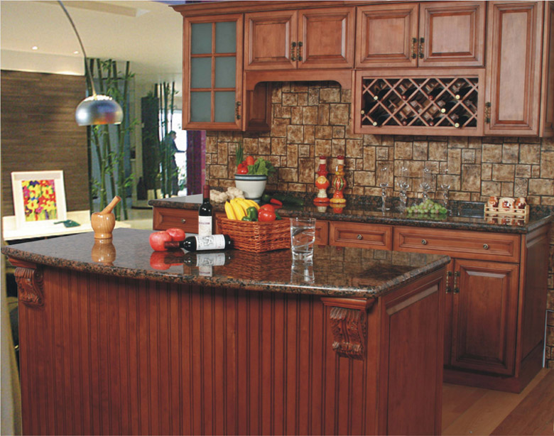 Solid Wood Kitchen Cabinet From China-1