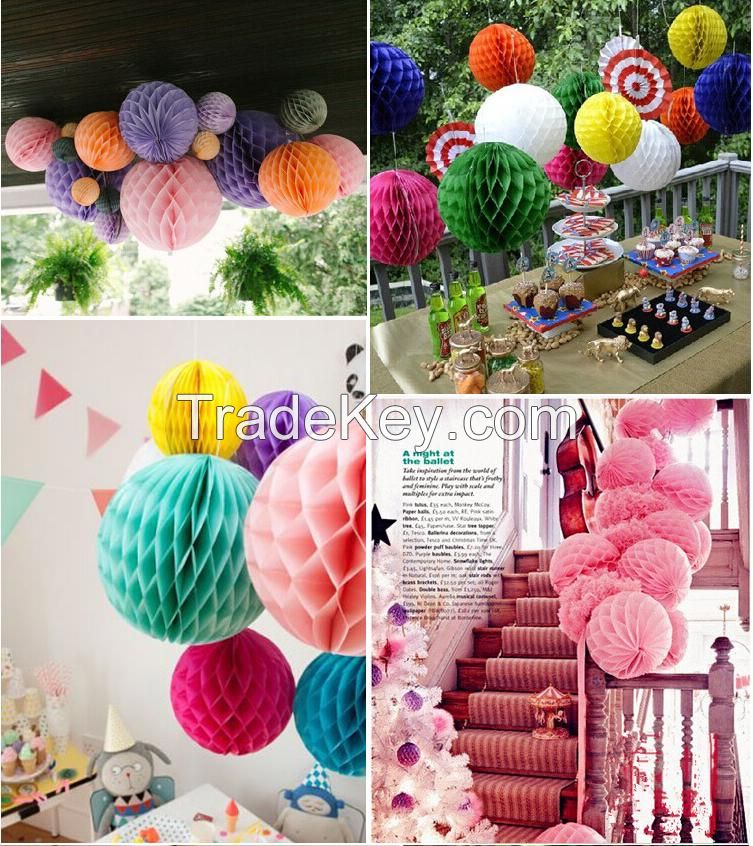 Assorted Color Paper Honeycomb For Indoor Decoration