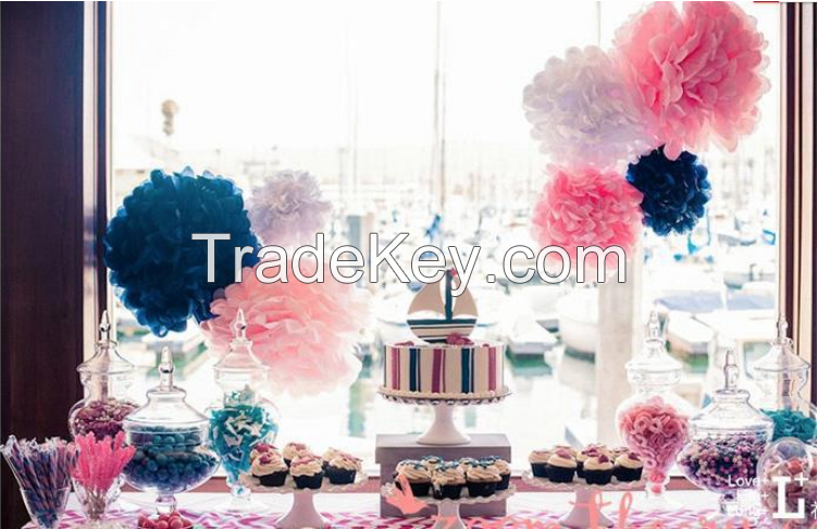 Party or Wedding Decorations Beautiful Wholesale Tissue Paper Poms