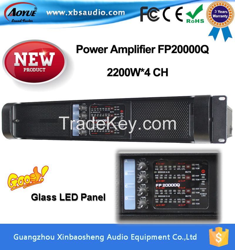 2016 newest lab  fp20000q high quality power amplifier 2200W*4 channels