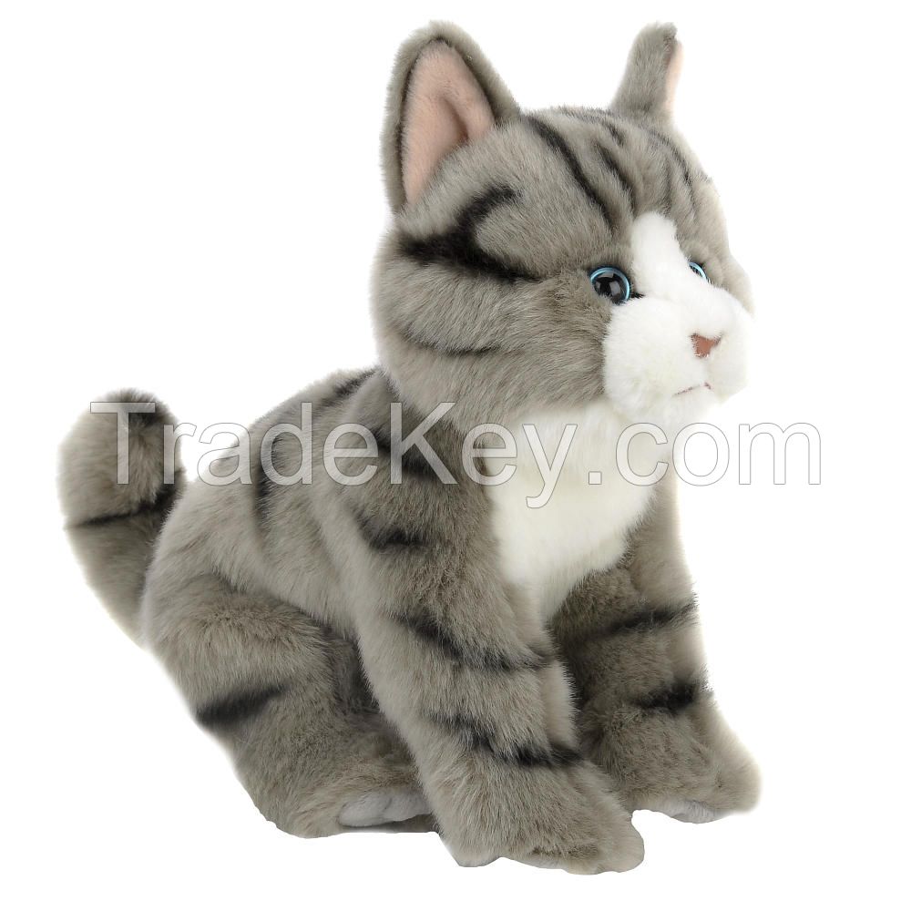 cute lifelike stuffed pets animal toy plush cat toy