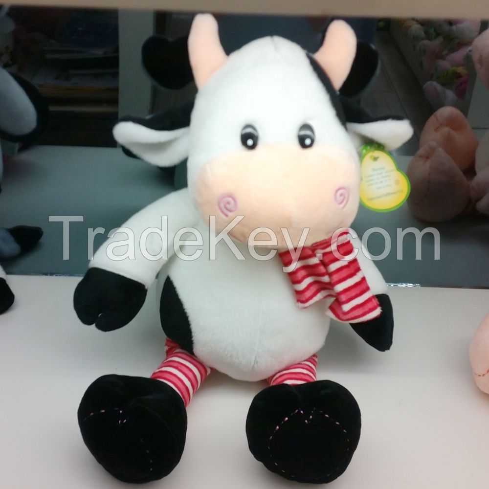 good quality farm animal soft toy stuffed plush cow toy on sale