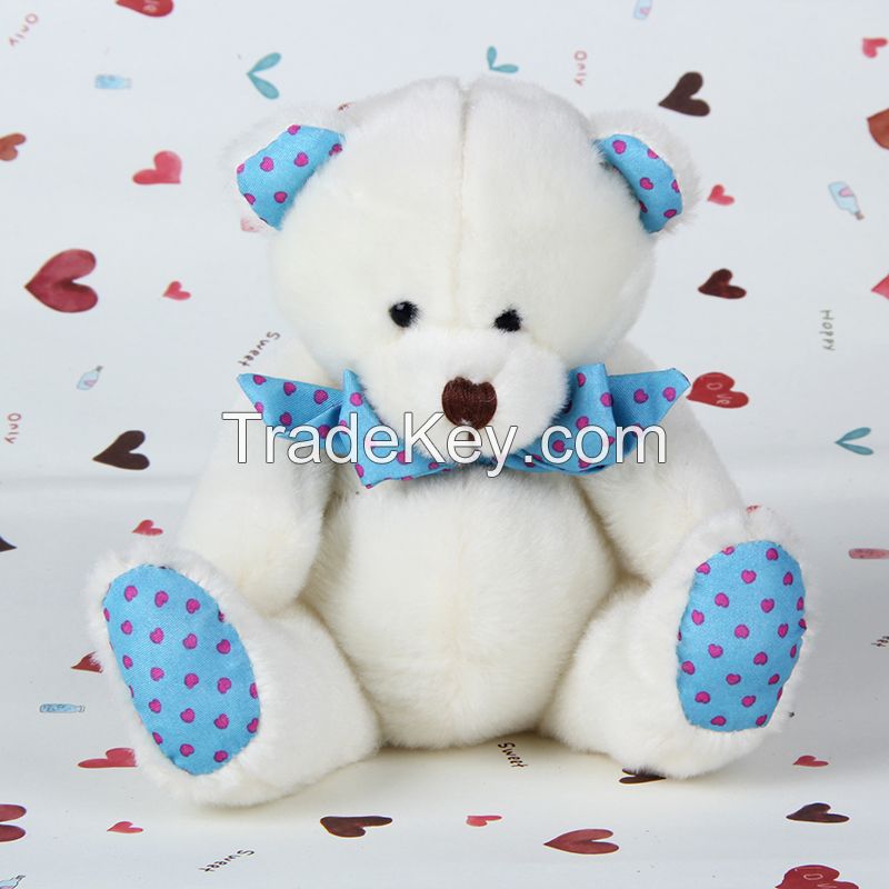 cute high quality dress cloth stuffed teddy bear plush toy for sale