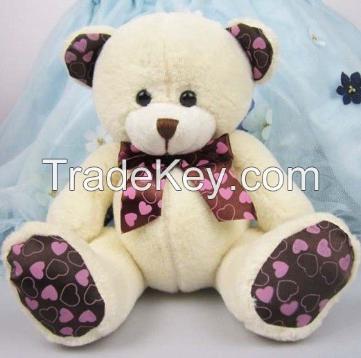 cute high quality dress cloth stuffed teddy bear plush toy for sale