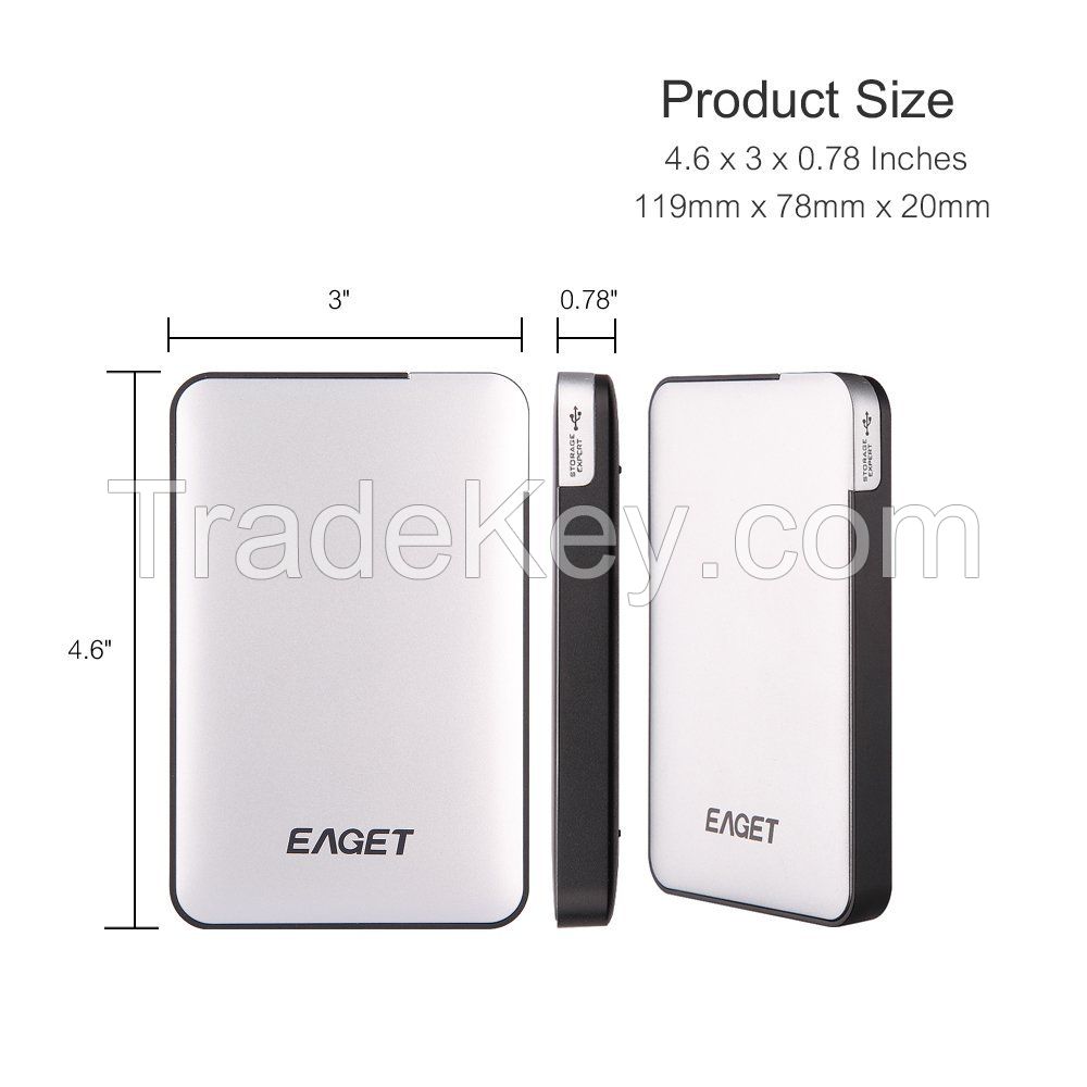 Eaget G30 500G-2TB Ultra Fast USB 3.0 Large Capacity External Portable Hard Drive