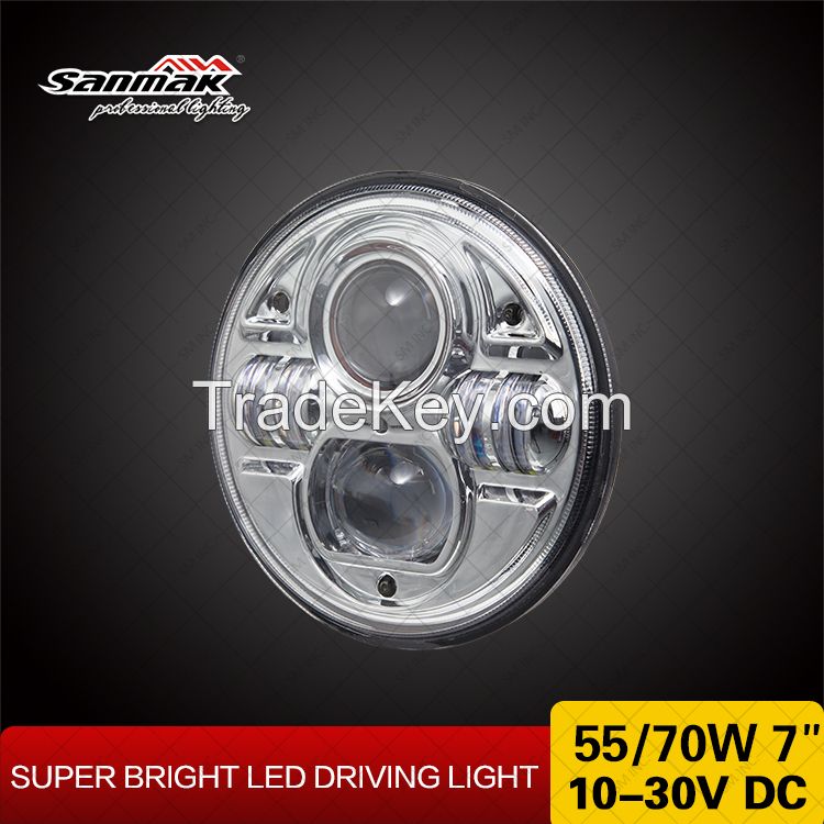 High low beam 9-36V DC 7inch XLM 10W led headlight for motorcycle