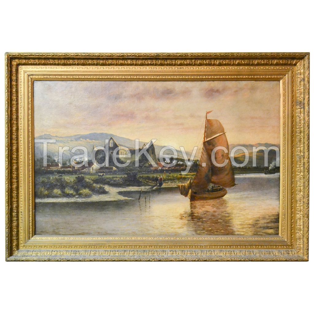 Monumental 19th Century English Oil on Canvas