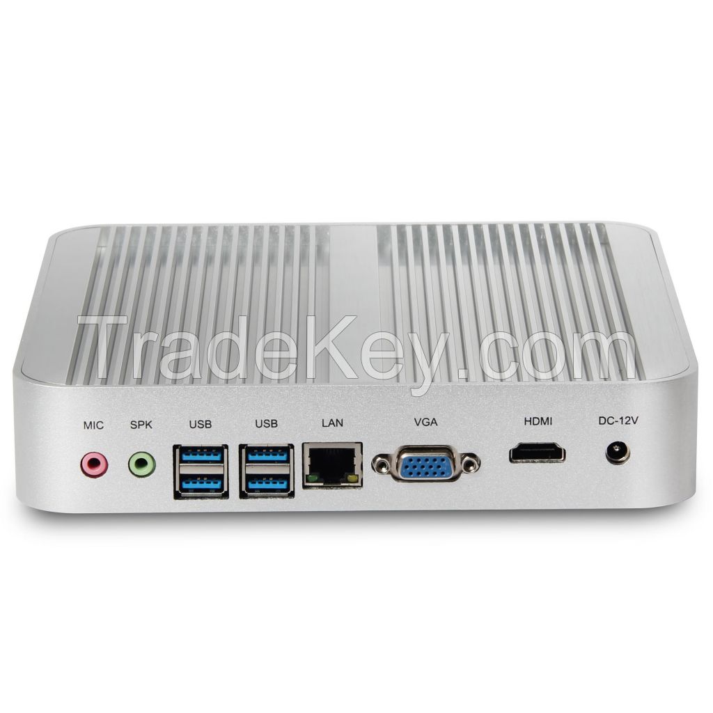 Fanless Mini PC HTPC Computer 4G RAM Intel Haswell Core i3 4010U