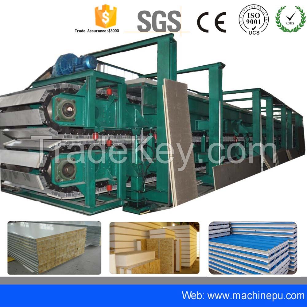 Polyurethane pu continuous sandwich panel production line