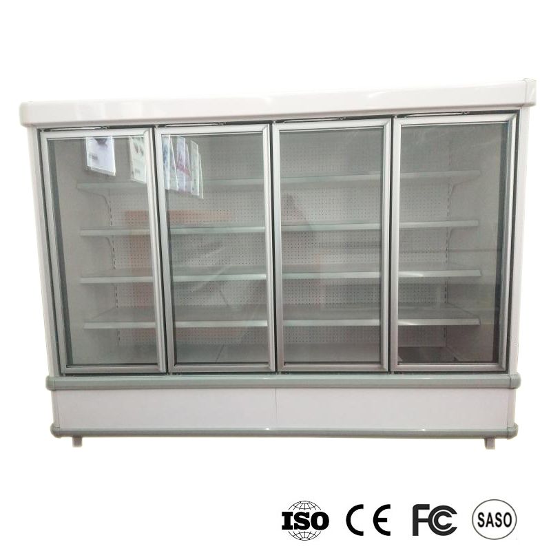 Glass Door Curtain Showcase For Commercial Refrigerator