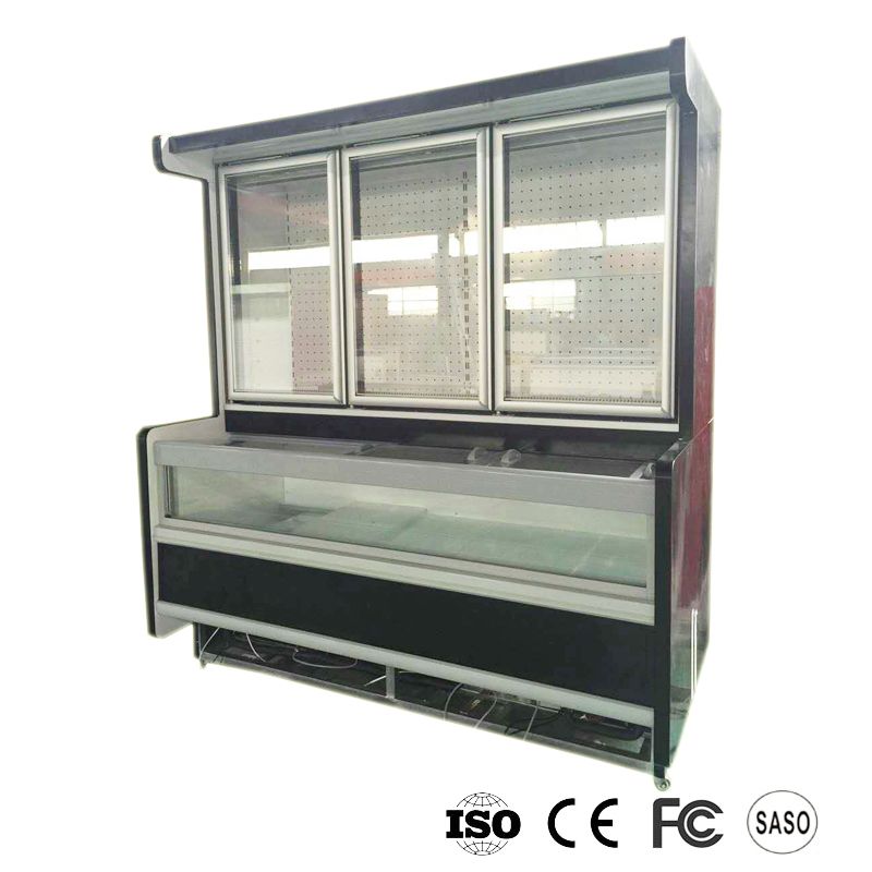 Supermarket air cooler chiller combined island freezer chiller