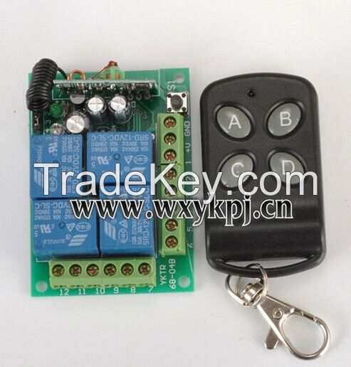 4ch wireless 433.92mhz rf Remote Control receiver for garage door