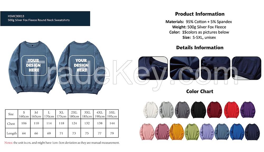 Heat Transfer Printed Sweatshirts Wholesale