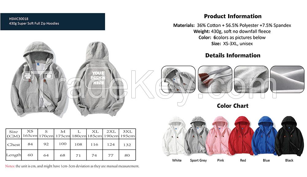 Zip UP Hoodies Wholesale