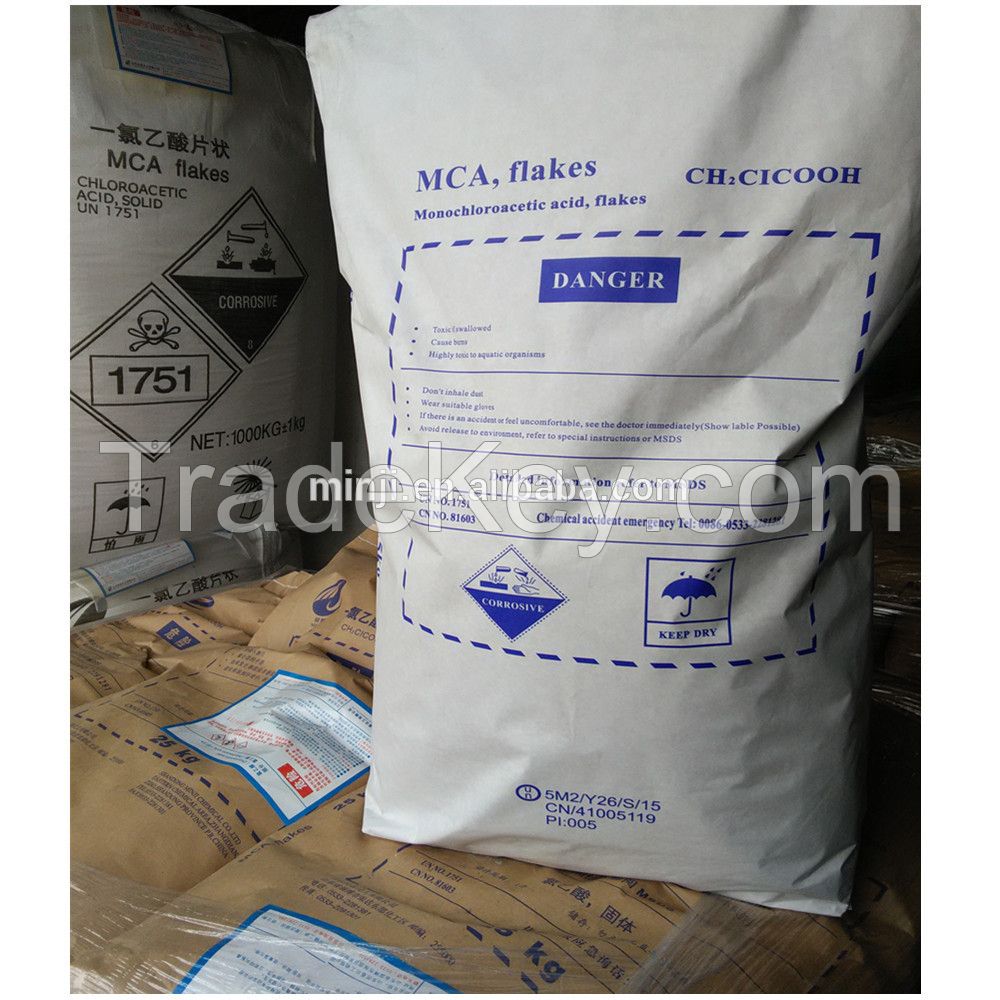 flakes Mono Chloroacetic Acid CAS NO.:79-11-8 99% mca