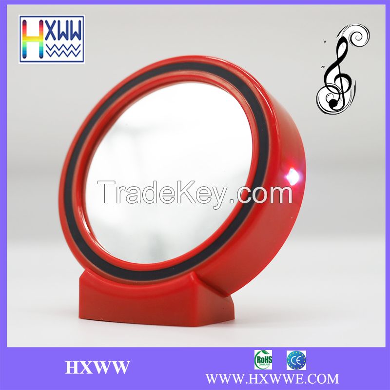 High quality Mirror shape bluetooth speaker Promotional gift Flashing light bluetooth speaekr