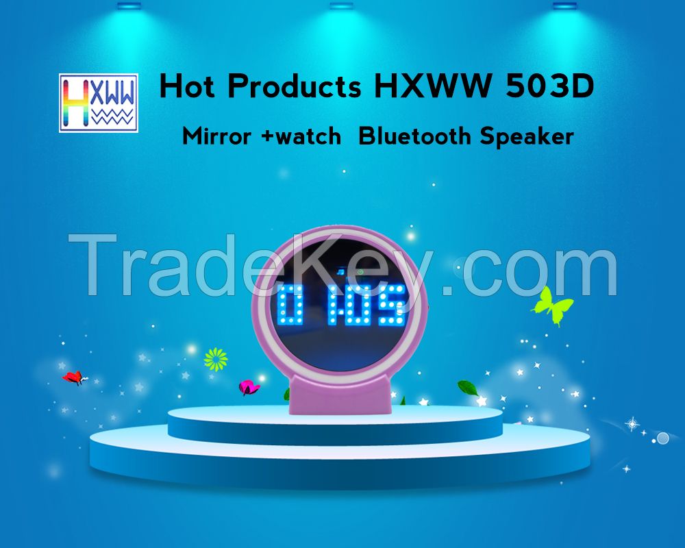 Mini Christmas  gift  toy bluetooth speaker with watch and alarm clock function speaker bluetooth