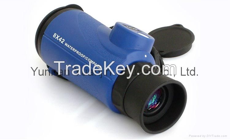 Monocular binoculars 8X42,BAK4 outdoor scopes waterproof telescope