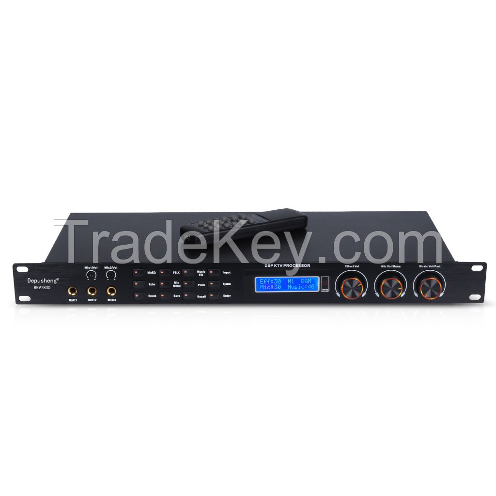 REV7800 Karaoke Professional Digital Audio Processor  can set via a PC interface  prevent howling