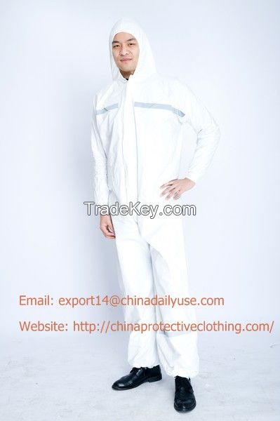 Waterproof Plastic Protective Disposable  Microporous Coverall