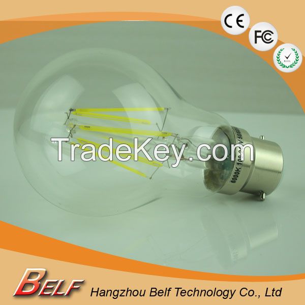 E27 8W Wholesale edison Aluminum base housing indoor a60 led filament bulb 