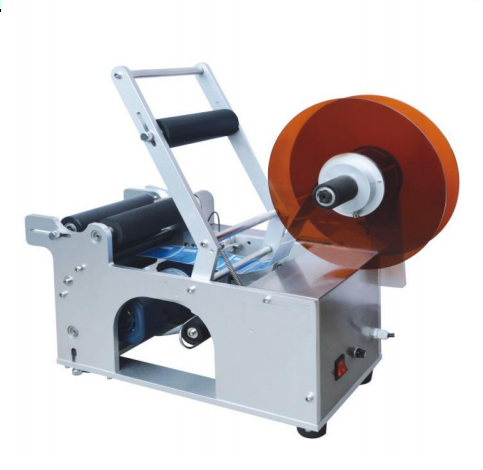 Semiautomatic round bottle labeling machine