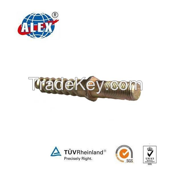 Railway Parts Crane Rail Screw Spike For Railway Fastener